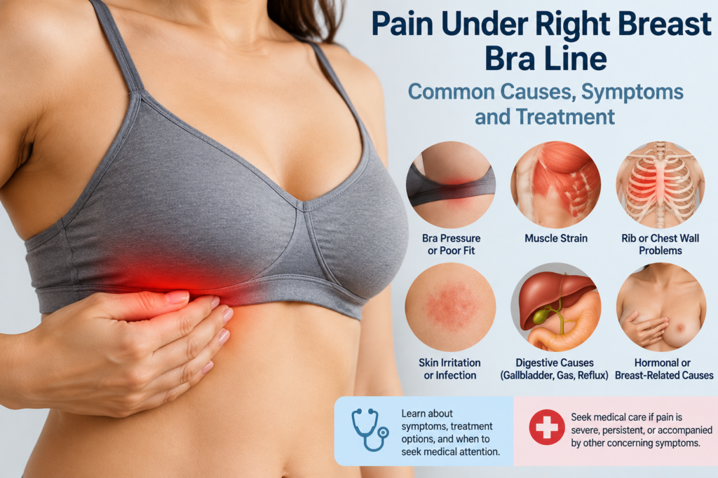 Pain Under Right Breast Bra Line